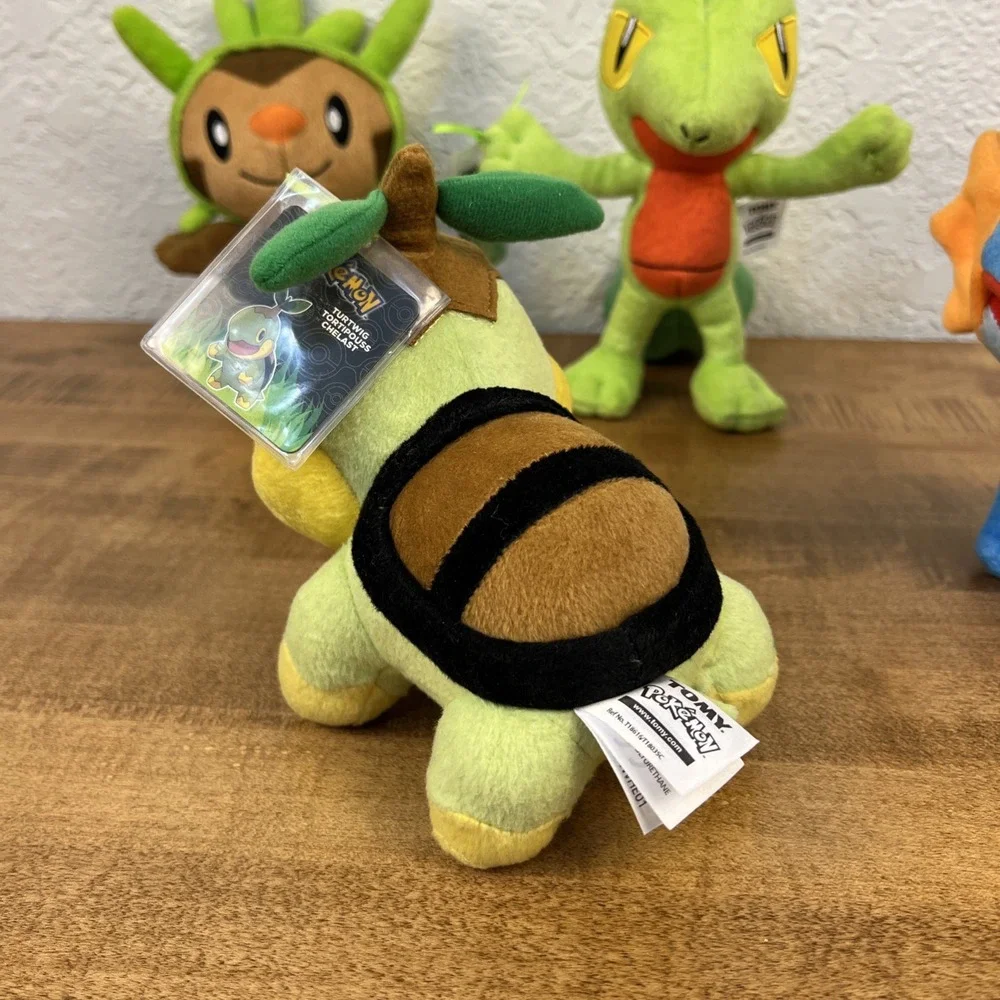 Lot Of‎ Tomy Pokemon Plush Mudkip, Treecko, Turtwig & Chespin